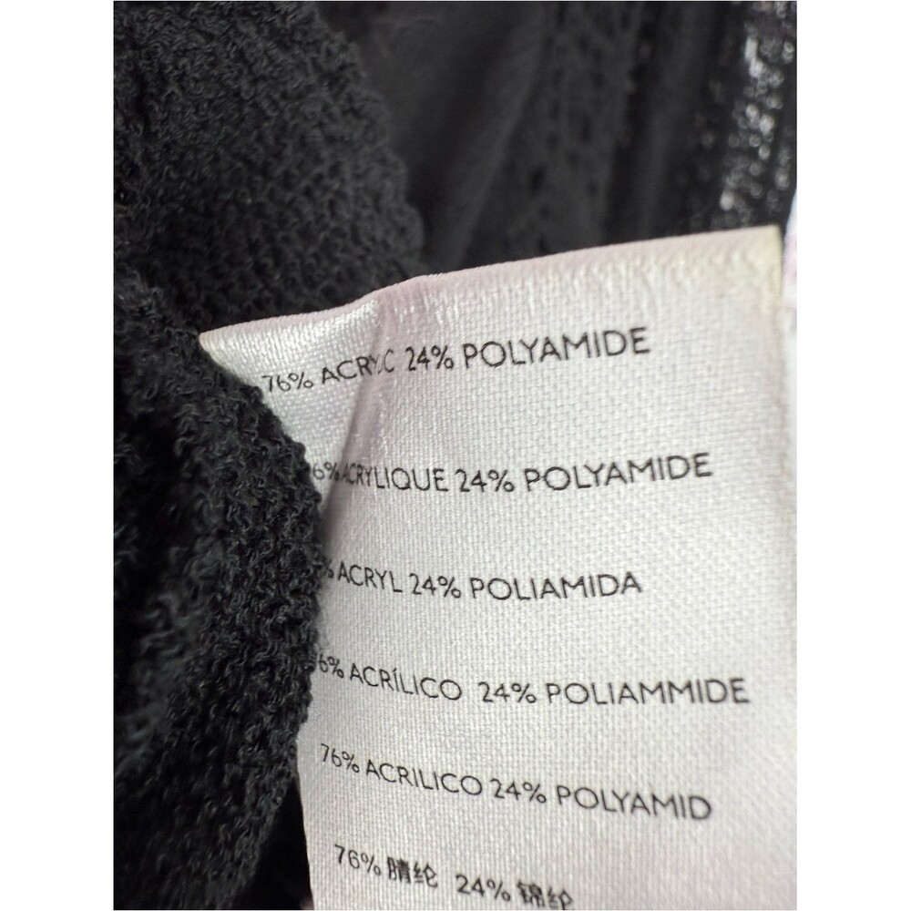 DRA LOS ANGELES shirt black Lace Sleeve Knit Top new with tags - Picture 14 of 15